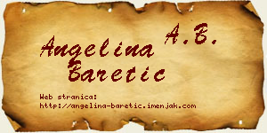 Angelina Baretić vizit kartica